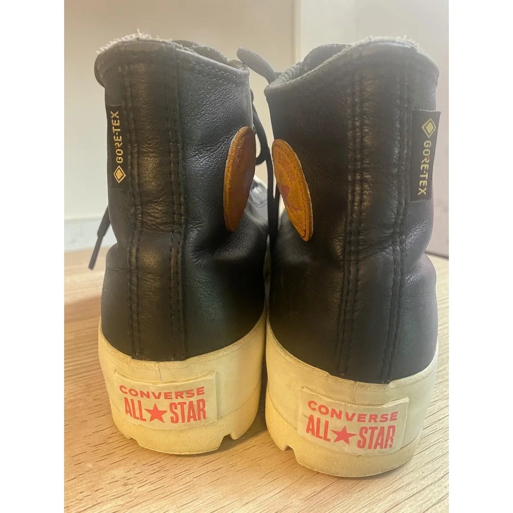 Converse Chuck Taylor Lugged GORE-TEX Black Leather Sneakers Woman 13, Men 11.5 - Picture 5 of 10